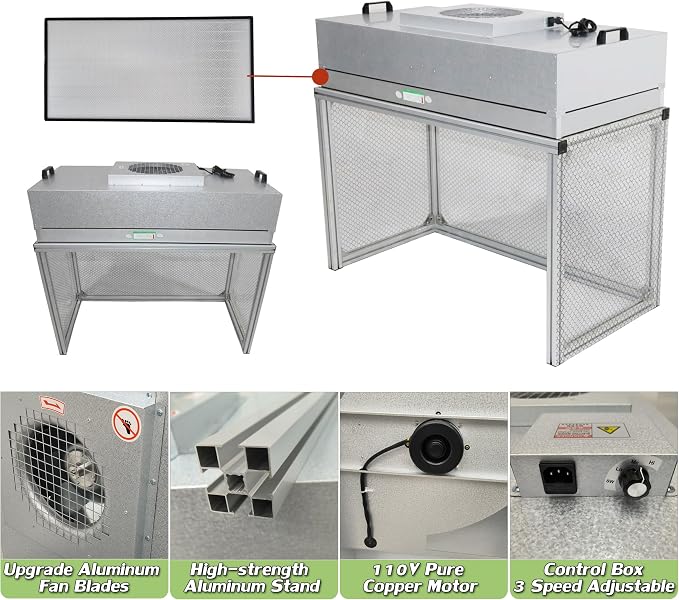INTSUPERMAI Vertical Laminar Flow Hood Air Flow Clean Bench Workstation - Image 6