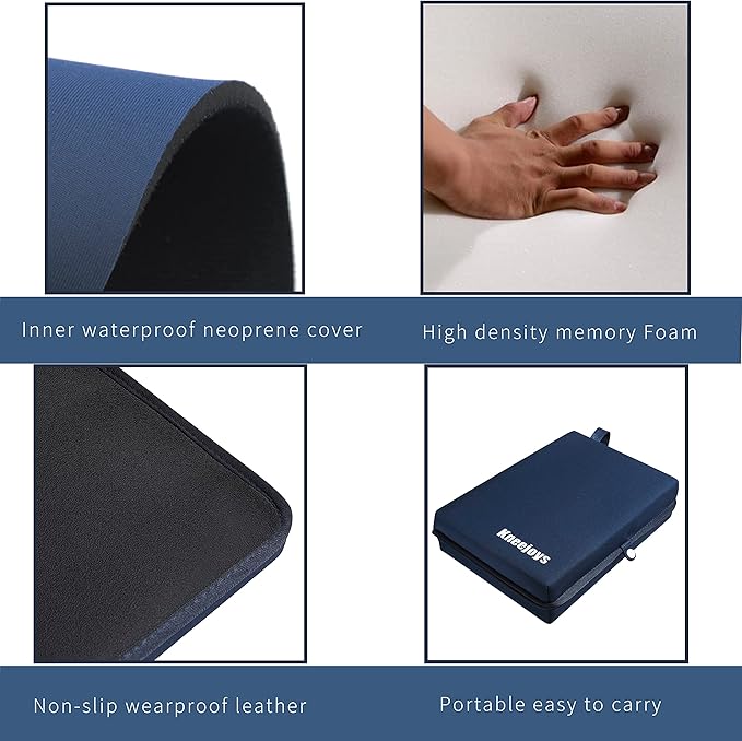 Women & Men Knee Pad - Bath Kneeler with Baby & Garden Kneeling Pads, Yoga Knee Cushion (Nave Blue)