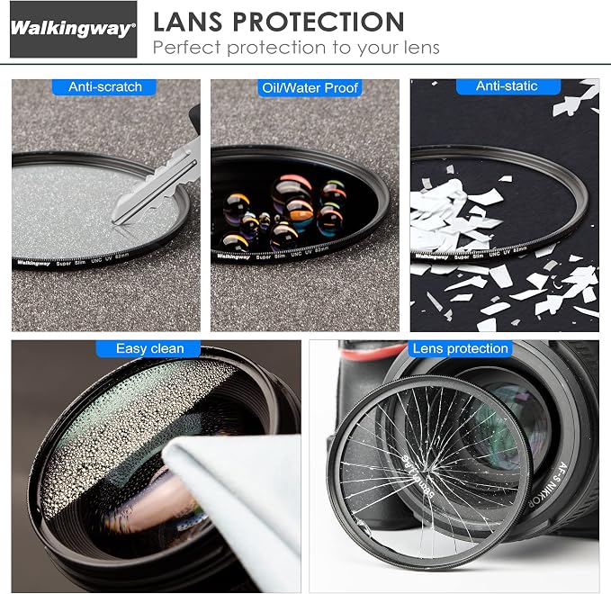 Walking Way 82mm UV Filter Ultra-Slim Nano-Coated UNC UV Multi-Layer Coatings - Image 4