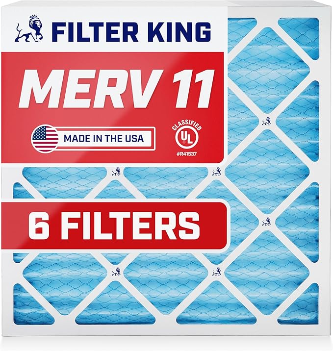Filter King 14x14x1 Air Filter | 6-PACK | MERV 11 HVAC Pleated A/C Furnace by FilterKing