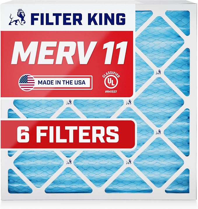 Filter King 16.5x21x1 Air Filter | 6-PACK | MERV 11 HVAC Pleated A/C Furnace by FilterKing