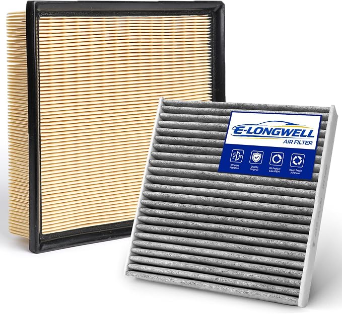 Cabin & Engine Air Filter Kit Fits 2024-2025 Tacoma L4 2.4L, Replacement by E-LONGWELL