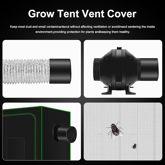 Air Filtration Kit, 6.6 Ft Ducting & Rubber Coupler, Ventilation Exhaust Fan - Image 5