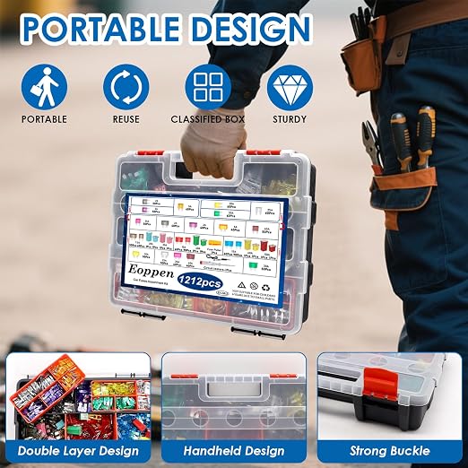 1212Pcs Car Fuses Assortment Kit - Image 2