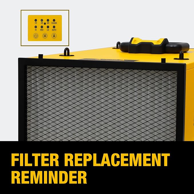 DeWALT DWXAF101 Air Filtration System, 3-Speed Hanging Ceiling Dust Collectors - Image 8