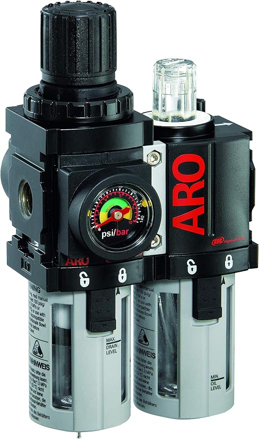 ARO C38121-600-VS Air Filter-Regulator-Lubricator Combination, 1/4" NPT by IngersollRand