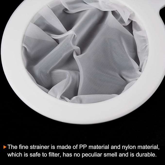 PATIKIL 9"x6" Food Filter Strainer, 200 Mesh, Polypropylene, 235 x 145 mm / 9.3 - Image 4