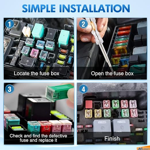 Nilight Blade Jcase Car Fuse Assortment Kit 5A 7.5A 10A 15A 20A 25A 30A - Image 3