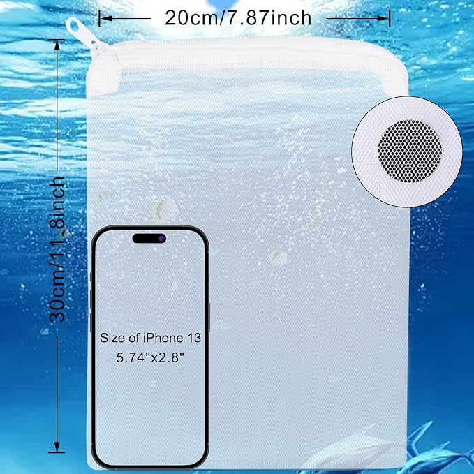 Segarty Filter Media Bags, Fish Tank White Net Bags - Image 2