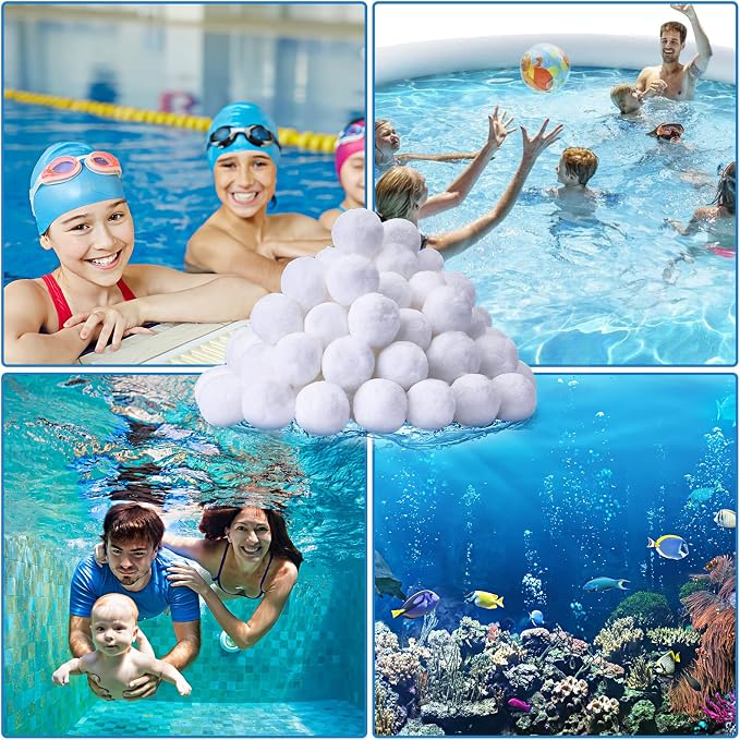 QwayHome 3.1 lbs Pool Filter Balls, Reusable Filter Sand Balls - Image 7