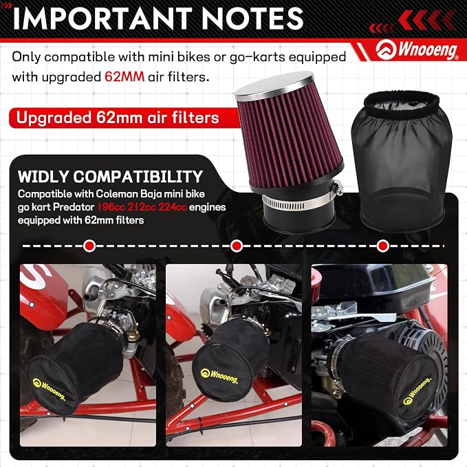 62mm Mini Bike Air Filter Cover - Image 3