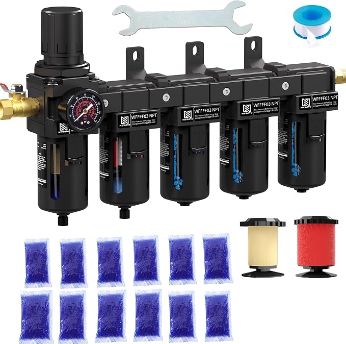 NEWPO 3/8" NPT 5 Stage Air Dryer by NEWPO