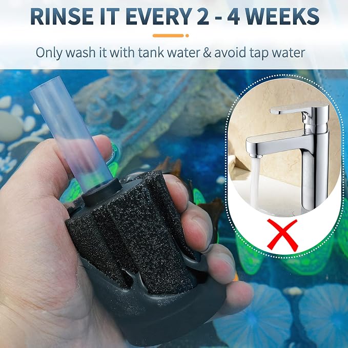 Pawfly 3 Pack Aquarium Sponge Filter Quiet Betta Fry Shrimp and Small Fish Foam - Image 6