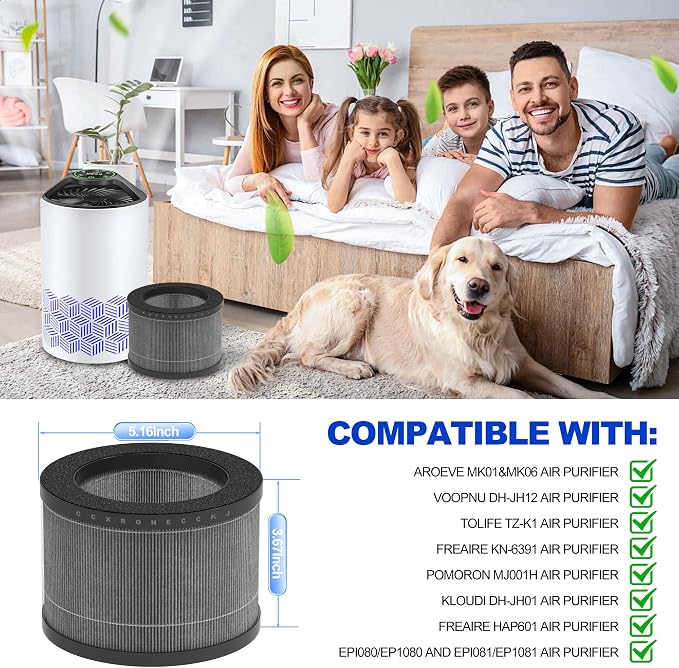 MK06 & MK01 True HEPA Replacement Filter Compatible - Image 2