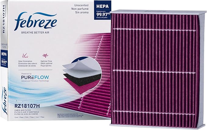 Febreze Odor Control HEPA Cabin Air Filter by PUREFLOW RZ18107H Fits 2009-2019 by Febreze