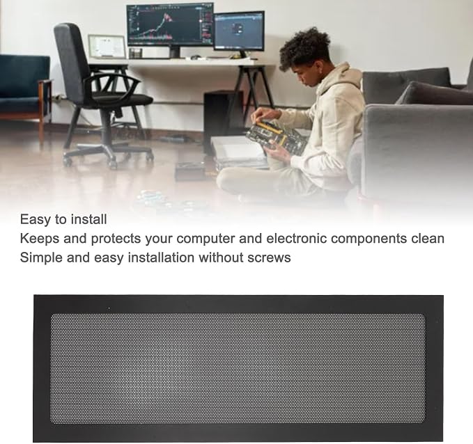 360mm x 120mm PC Case Dust Mesh Filter, Magnetic Frame, Computer Fan Dust Proof - Image 3