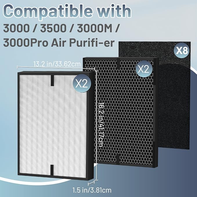 12 Pack 3000 Replacement Filter Compatible - Image 2