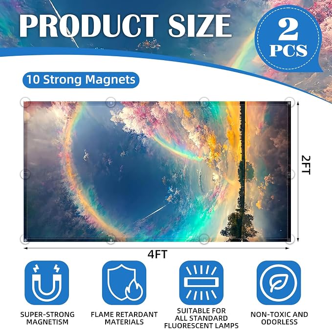 ANGSYLTH 2 Pcs Fluorescent Light Covers - Image 2
