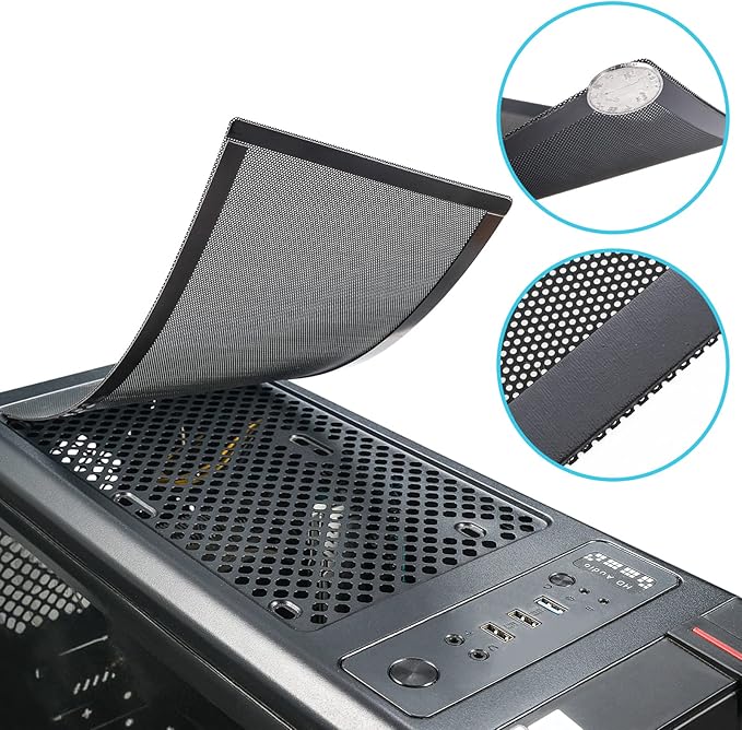 280mm x 140mm Computer Case Fan Dust Filter PC Mesh Filter Cover Grills - Image 3