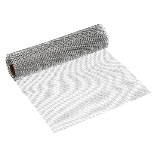 PATIKIL 40" L x 10" W Woven Wire Mesh, 16 Mesh 316L Stainless Steel Air Vent by PATIKIL