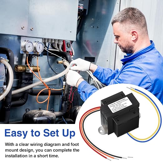 24V 40VA Control Transformer, 120V 50/60Hz HVAC Furnace Multi Tap, Foot Mount - Image 7