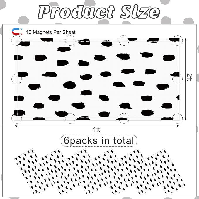 6Pcs Classroom Light Covers for Fluorescent Lights, Magnetic 2x4 FT Ceiling - Image 2