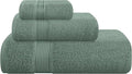 Belizzi Home Ultra Soft 3 Pack Cotton Towel Set, Contains a Bath Towel 28x55 inch, a Hand Towel 16x24 inch & a Wash Coth 12x12 inch, Ideal Everyday use, Compact & Lightweight - Jade