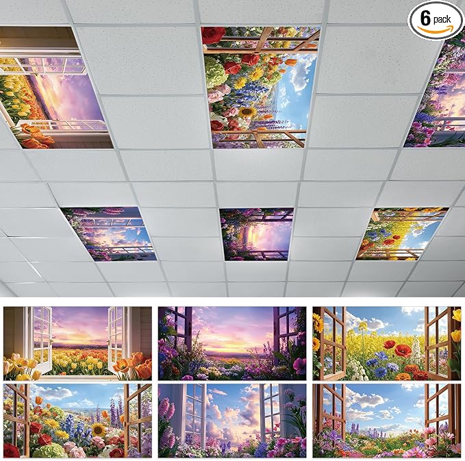 Wiooffen 6 Pcs Fluorescent Light Covers by Wiooffen