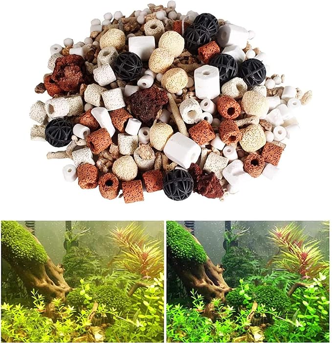Aquarium Filter Mixed Ceramic Balls Media, Fish Tank Water Filtration Pond by JackSuperAquariumPetsFocus