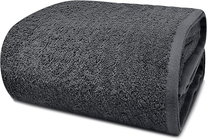DAN RIVER Pack of 1 Bath Sheet 40x80 Inches, Extra Large Bath Towels Oversized, Absorbent Cotton Towels for Bathroom - Dark Gray