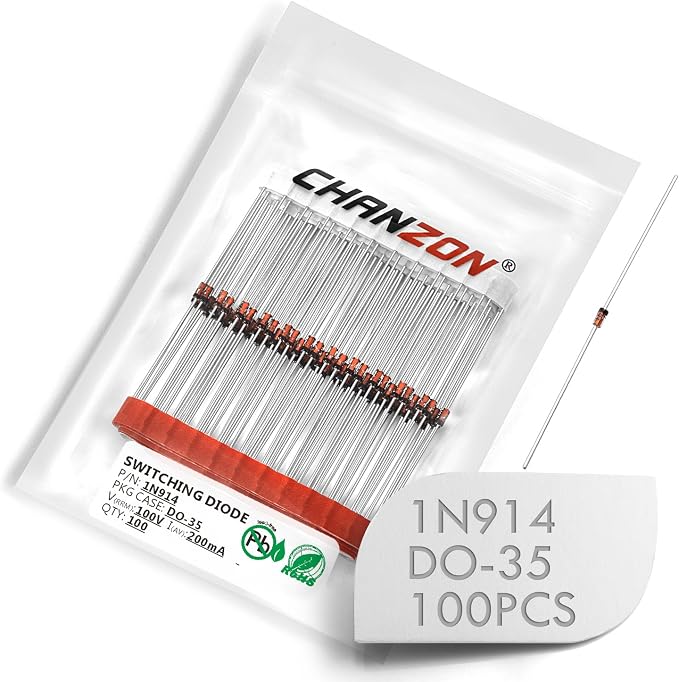 Chanzon 1N914 Small Signal Fast Switching Diodes High-Speed Axial 200mA 100V - Image 5