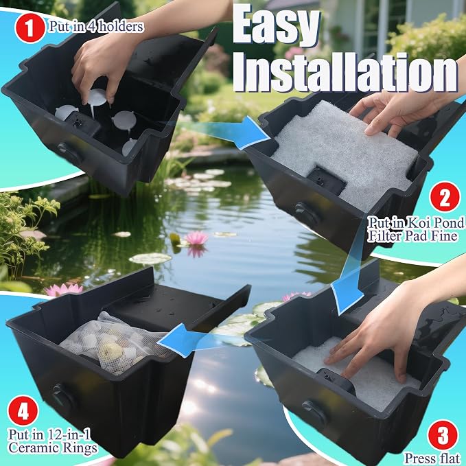 7PCS Pond Filter Media for Pond BOSS Waterfall Spillway, 6 Koi Pond Filter Pad - Image 6