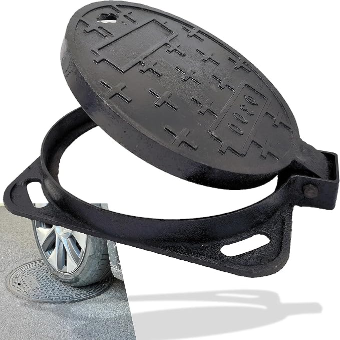 12 In Cast Iron Manhole Cover and Frame by ChannelDrainGrateManholeCover