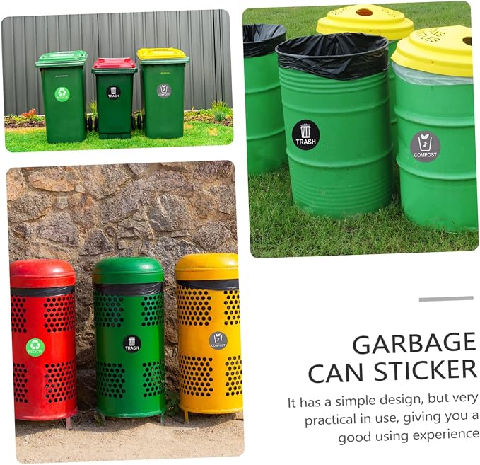 9pcs Trash Can Classification Stickers Decals - Image 8