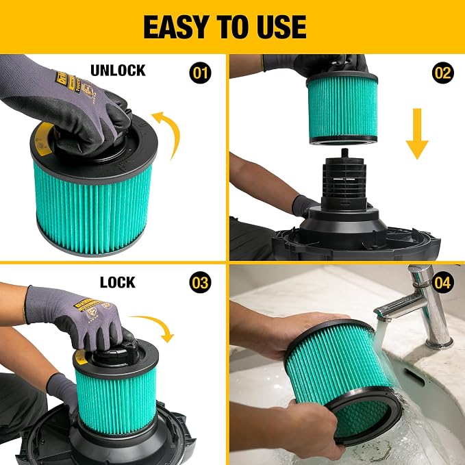 DEWALT HEPA Vacuum Filter Replacement DXVC4003, Fit - Image 9