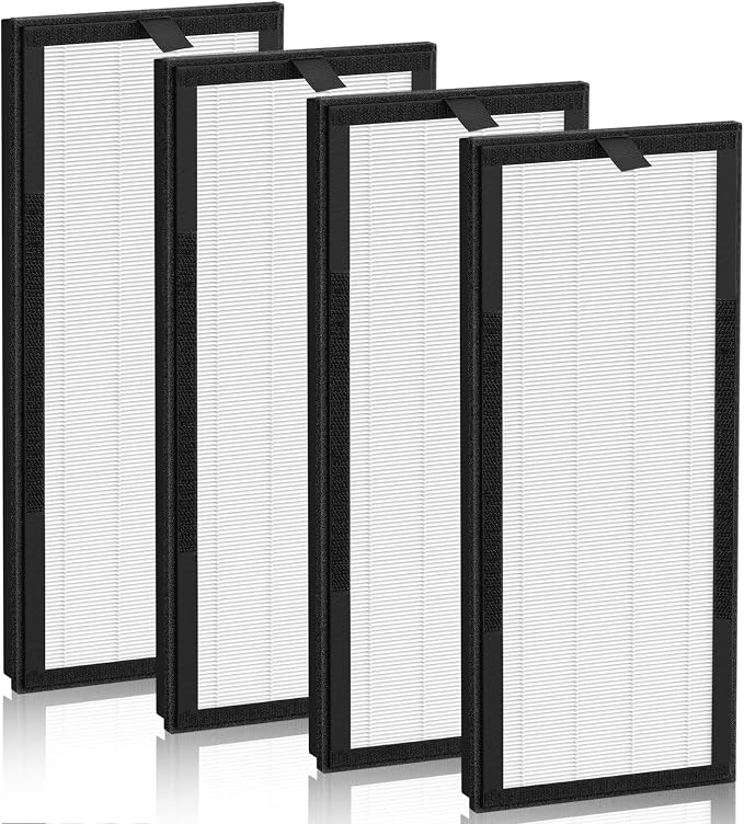 HEPA Replacement Filter for VEVA 8000 Elite Pro Series Air Purifier, 4 HEPA by isinlive