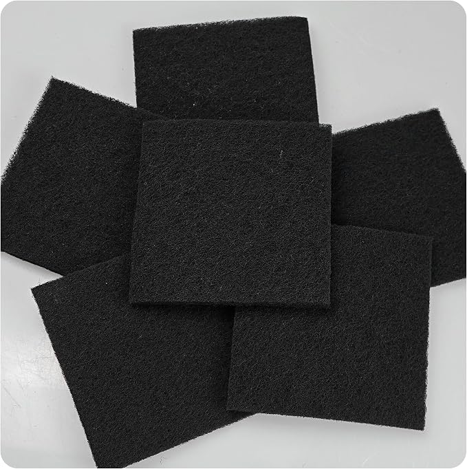 6PCS 5” Square Compost Bin Charcoal Filters, 0.4” Thick Activated Carbon Filters - Image 5