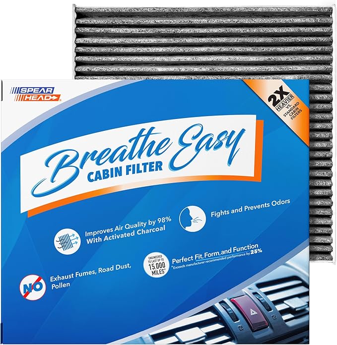 Spearhead Odor Defense Breathe Easy AC & Heater Cabin Filter | Fits 2005-2023 by SPEARHEAD