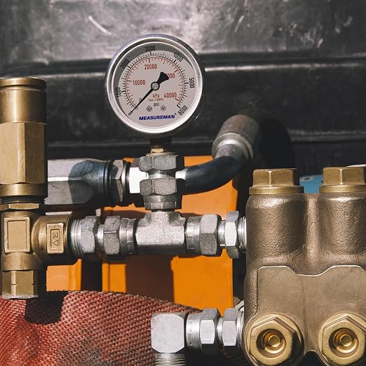 MEASUREMAN 2-1/2" Dial Size, Glycerin Filled Pressure Gauge, 0-6000psi/kpa - Image 6