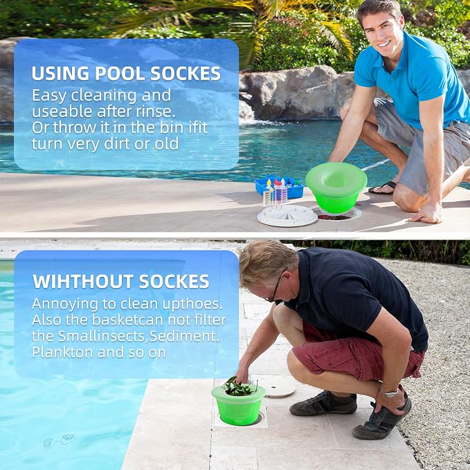 60PCS Pool Skimmer Socks Above Ground and Inground Pool, Pool Skimmer Basket - Image 4