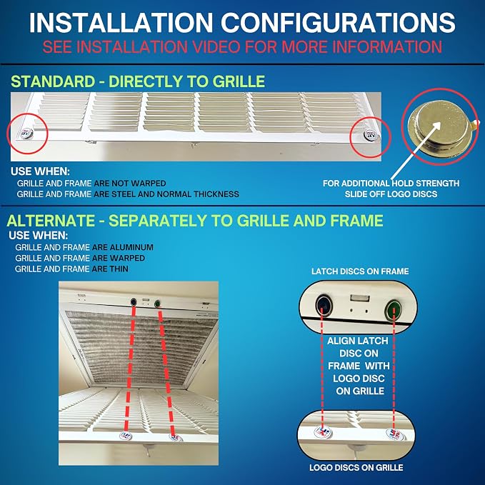 Reinvent Latch System HVAC Air Return Grille Latch Replacement Kit | Ladder - Image 5