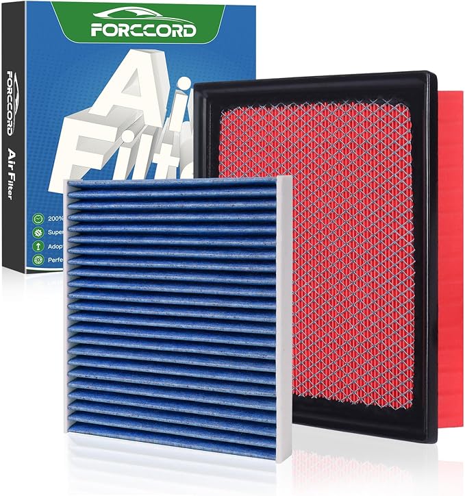 Cabin & Engine Air Filter Fits for Toyota Tundra 2014-2021, Sequoia 2014-2021 by Forccord