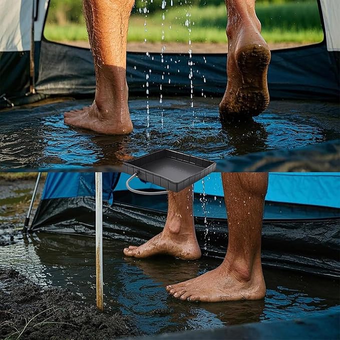 Outdoor Shower Base Portable Shower Floor Outdoor Shower Pan for Outdoor Camping Beach Portable Shower Stall