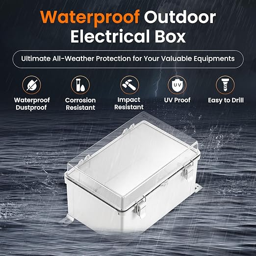 QILIPSU Waterproof Junction Box IP67 Outdoor Plastic Electrical Project - Image 2