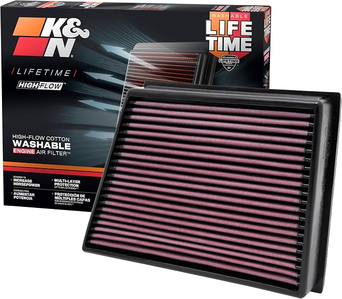 K&N Performance Diesel High-Flow Lifetime Engine Air Filter: Increase Power: by KNEngineeringInc