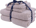 Everplush Diamond Collection 6-Piece Bath Sheet Towel Set, Soft Plush Jacquard Luxury Bath Towels,Highly Absorbent & Fast-Drying Luxury Towels Sets for Bathroom,Shower, or Spa(Brown, Bath Sheet 6PK)
