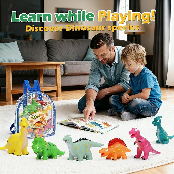 Dinosaur Bath Toys for Toddler Kids: No Hole Mold Free Bathtub Toys