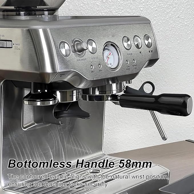 Bottomless Portafilter 58mm, 2 Ears Stainless Steel Bottomless Naked - Image 2