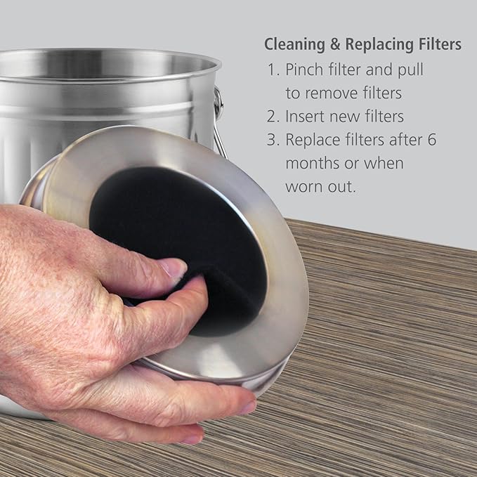12 Pieces Counter Top Activated Carbon Compost Bin Filters - Image 3