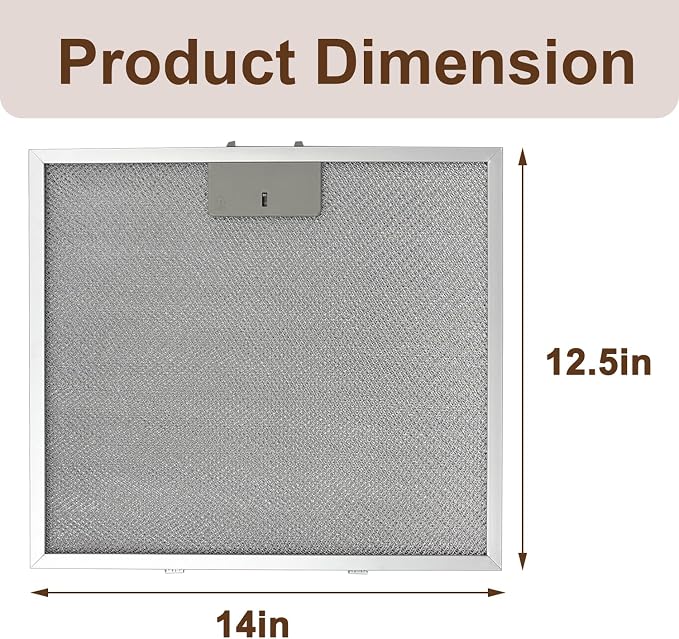 3 PCS 5MU36 Aluminum Mesh Replacement Filter Compatible - Image 3
